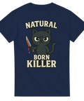 T-shirt med katt och texten Natural Born Killer