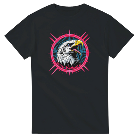 Neon Eagle t-shirt med örn i neonstil – svart