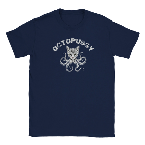 Octopussy t-shirt med roligt katt–bläckfiskmotiv i klassisk passform