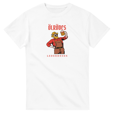 t-shirt med Ölröde i Lederhosen. 