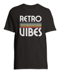 Retroinspirerad t-shirt med grafiskt linjemotiv och vintage-text