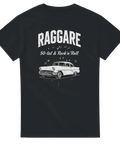 Raggare t-shirt med retro 50-talsbil och rock’n’roll-tryck