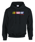 Hoodie med Raggare Racing Team-tryck i racingstil – idealisk för bilträffar, cruising och rockabilly.