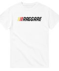 T-shirt med Raggare-tryck och racingränder liknande nascar – perfekt för bilträff, cruising och rockabillystil.