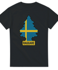 T-shirt med svensk flagga i wunderbaumform och texten Raggare

