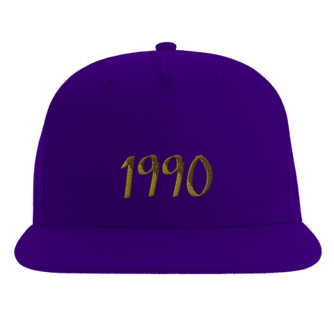 retro snapback keps med texten 1990 i klassisk 90-talsstil