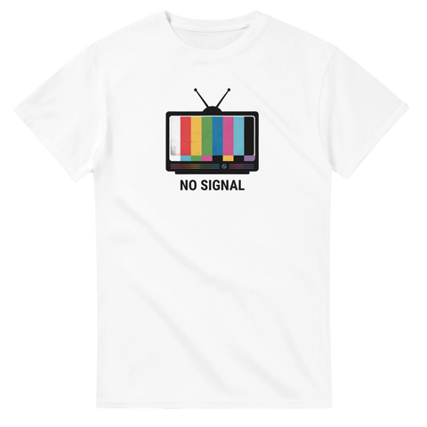 t-shirt med retro-TV och texten No Signal
