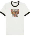 Retro ringer T-shirt med texten Classic Ringer Vibes