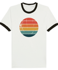 Minimalistisk ringer T-shirt med retrostil