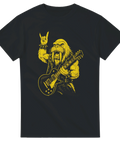 T-shirt med valross som spelar elgitarr och gör hårdrockstecknet