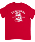 Röd t-shirt med Eddie Meduza Sveriges kungen av rock
