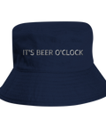 rolig ekologisk bucket hat med texten it’s beer o’clock