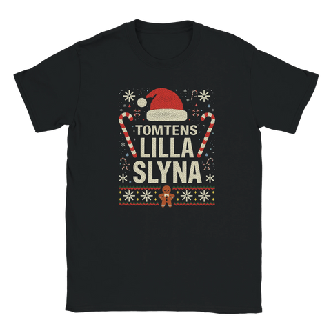 Rolig jul-tshirt med humoristiskt tomte-motiv för vuxna