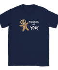 Rolig t-shirt med tecknad voodoodocka och texten Thinking of You