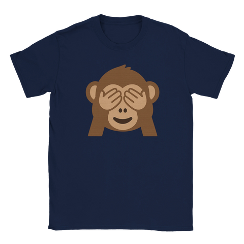 T-shirt med emojiapa som håller för ögonen – "See No Evil"-emoji