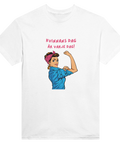 T-shirt med stark kvinna i retrostil
