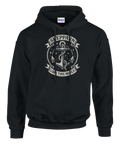 Hoodie för skeppare och havsfolk som kanske inte sett havet på länge. Text Long Time No Sea