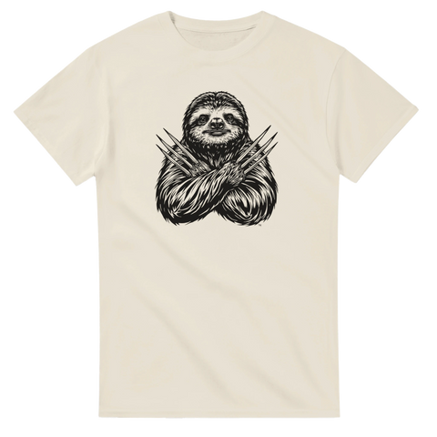 Slothverine t-shirt med sengångare och klor – ljus