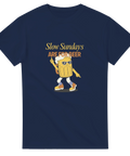T-shirt med retro ölglas och texten Slow Sundays are for beer
