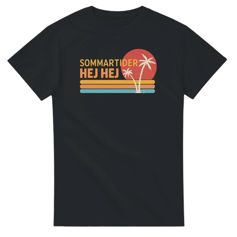 T-shirt med sommarmotiv och texten Sommartider Hej Hej