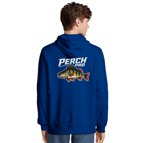 Perch Pro Hoodie med abborre på ryggen
