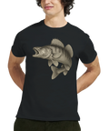 Sportfiske T-shirt Gös Zander Svart