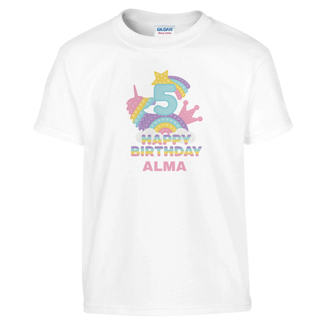 Barn T-shirt för 5 år med eget namntryck