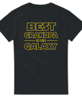 T-shirt med Star Wars parodi och texten Best Grandpa in the Galaxy för farfar eller morfar