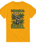 T-shirt med grön cannabisdesign och knuten näve
