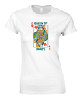 Rolig dam t-shirt med hjärter dam i form av Queen of Farts