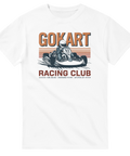Gokart t-shirt med racingmotiv, vit med retro färger