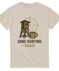T-shirt med jakttorn och text Gone Hunting Again