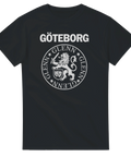 Svart t-shirt med Göteborgs-text och fyra Glenn runt lejonemblem