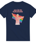 Homo t-shirt med prideflagga och gay budskap
