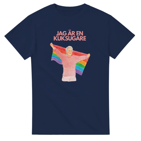 Homo t-shirt med prideflagga och gay budskap