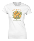 Botanisk illustration av hjortron med blommor och blad – vit t-shirt
