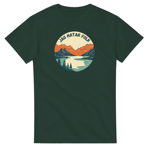 T-shirt med naturmotiv och texten Jag hatar folk