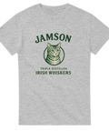 Rolig t-shirt med parodi på Jameson whiskey och katt