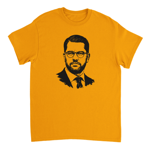 T-shirt med tryck av Jimmie Åkesson från Sverigedemokraterna