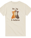 Söt t-shirt med två katter, hjärtan och texten Du, jag och katterna - För partner med katter