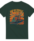 T-shirt med retro lastbilsmotiv och texten Keep On Truckin' Baby