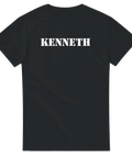 T-shirt med stenciltext Kenneth
