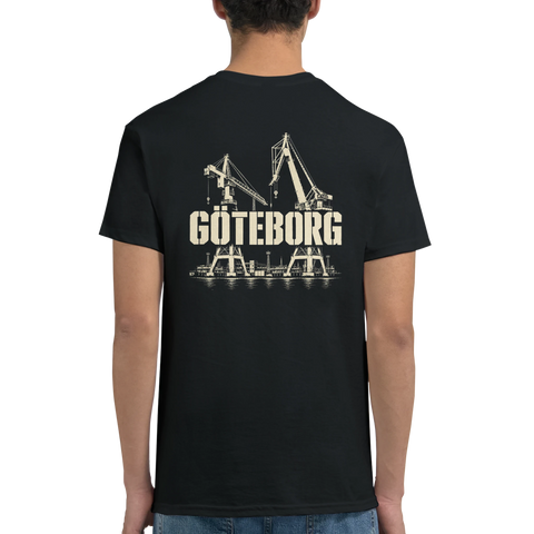 T-shirt med kranar från Göteborgs hamn 