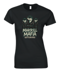 T-shirt med motiv av tre makrillar och texten Makrill Mafia Göteborg