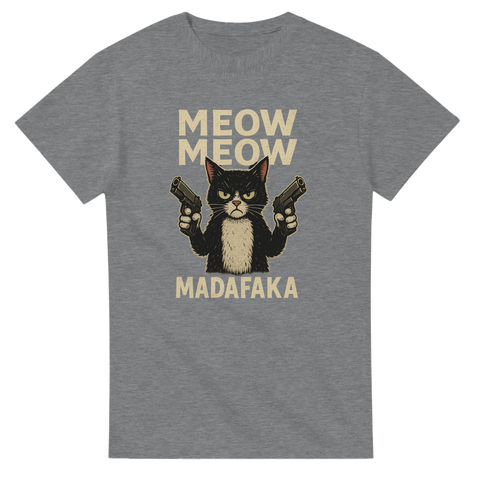 Katt-tshirt med humor och gangsterattityd – perfekt för kaxiga kattälskare