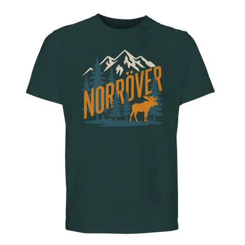 Grön T-shirt med norrlandsmotiv för outdoor
