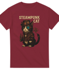 T-shirt med steampunk-katt i hatt och goggles