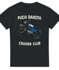 T-shirt med blå Puch Dakota och texten Cruiser Club i retrostil