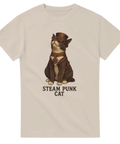 T-shirt med katt i steampunkstil – vintage och retrofuturism