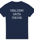 T-shirt med vit text Världens bästa farfar